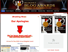 Tablet Screenshot of blognetawards.com